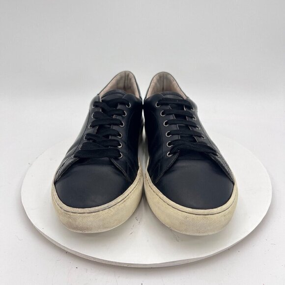 Devan Vincent Men Size10 Black Leather Classic Rubber Sole Lace Up Casual Shoes - Picture 2 of 15